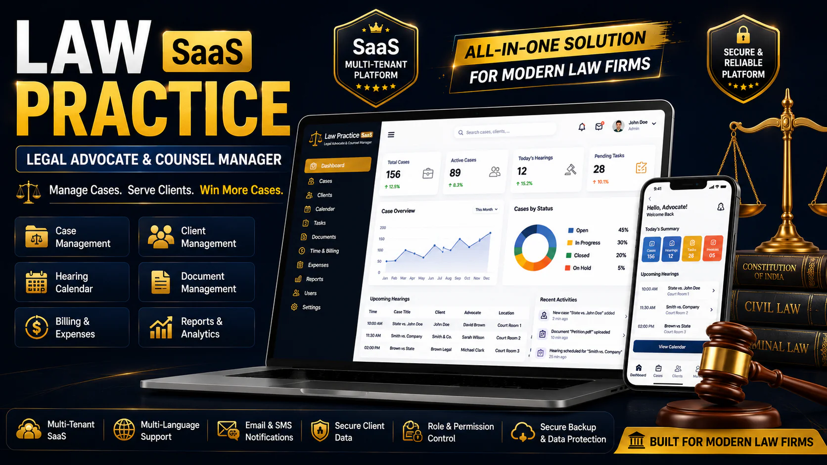 Law Practice SaaS - Legal Advocate & Counsel Manager