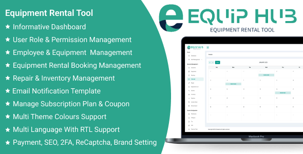EquipHub SaaS - Equipment Rental Tool