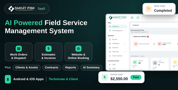 Smart FSM SaaS - AI Powered Field Service Management System