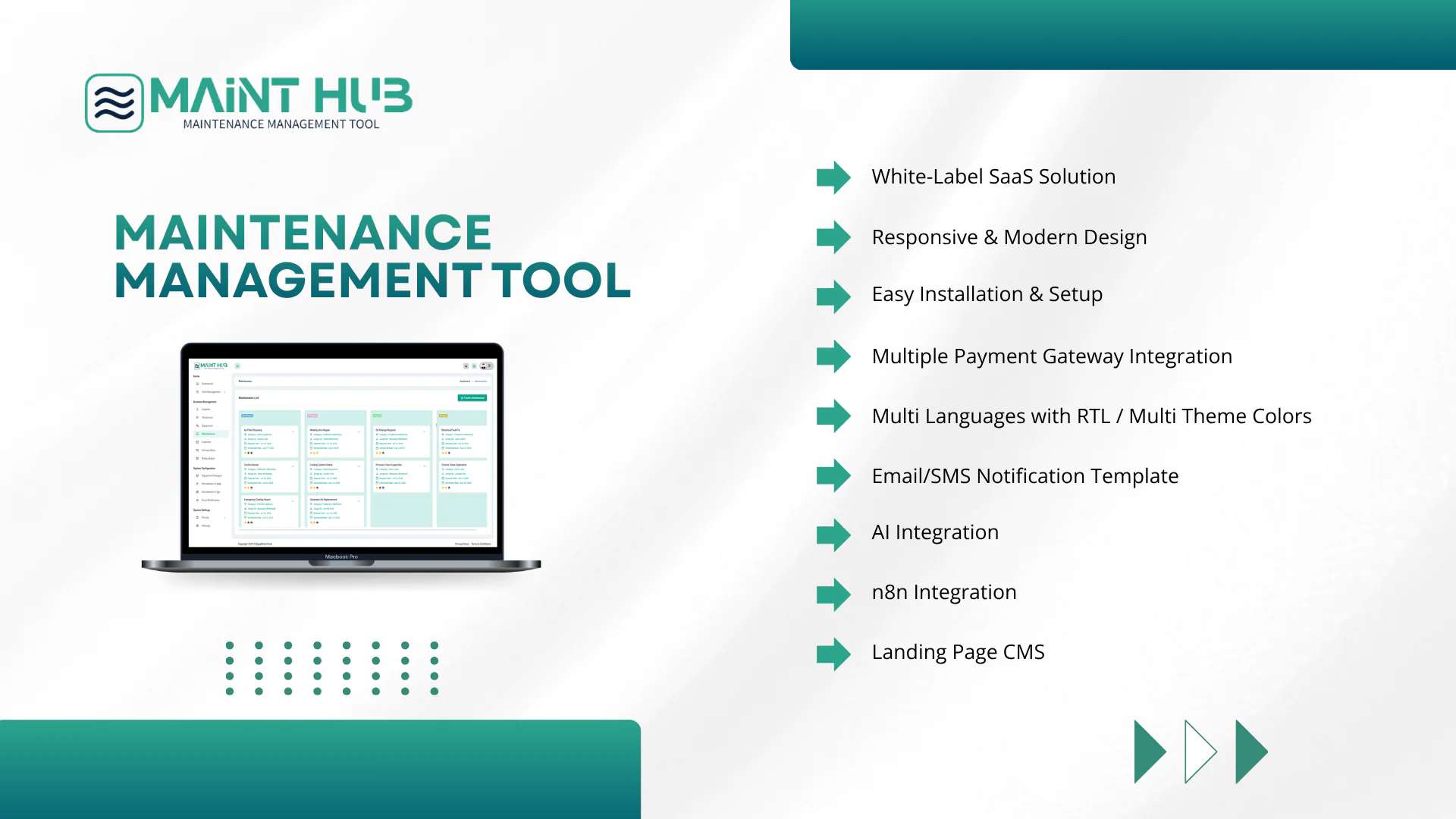 MaintHub SaaS - Maintenance Management Tool