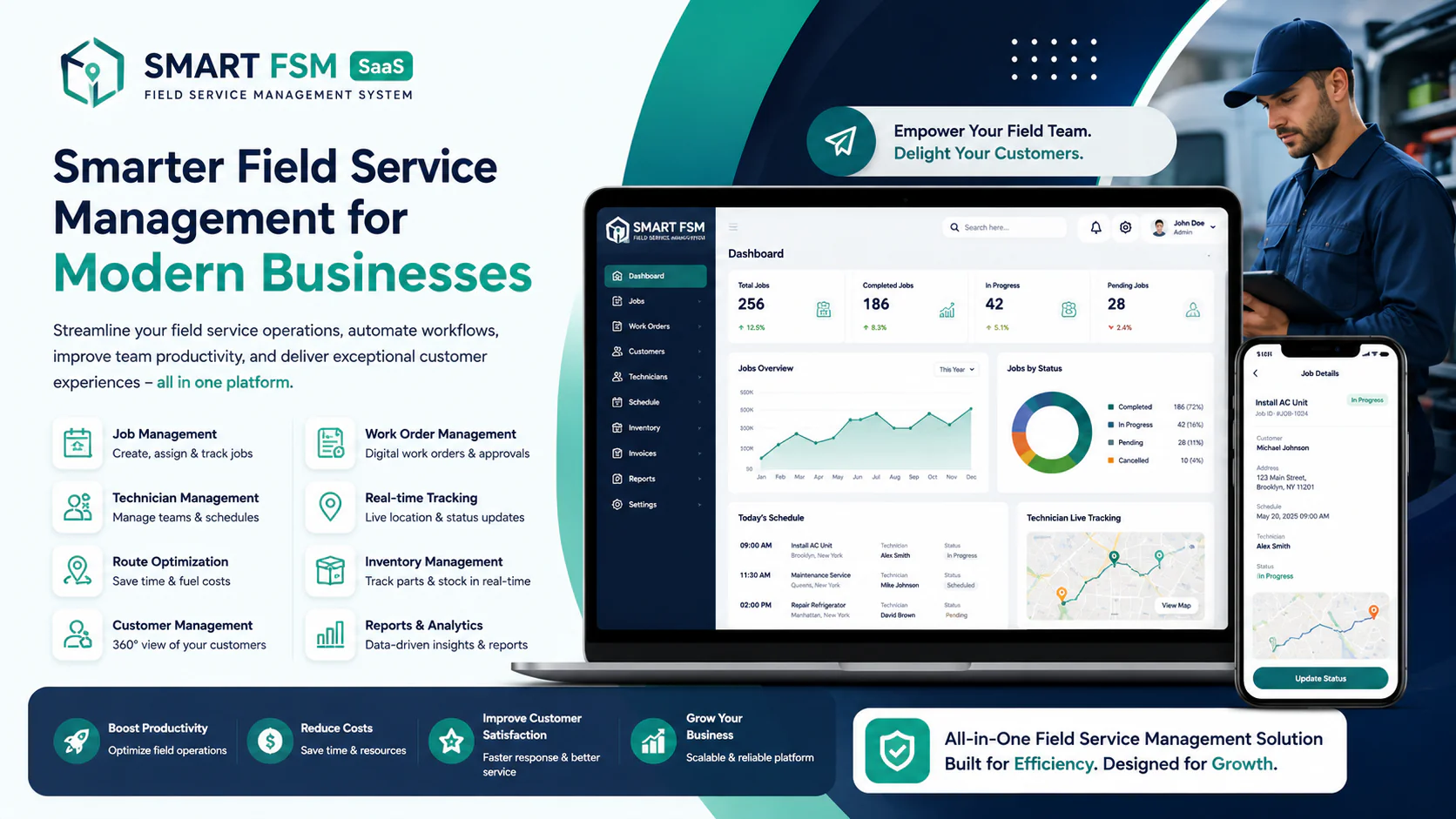 Smart FSM SaaS - Field Service Management System