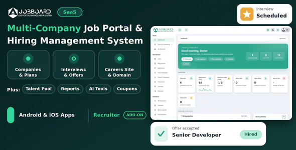 Job Board SaaS - AI Powered Job Portal & Hiring Management System