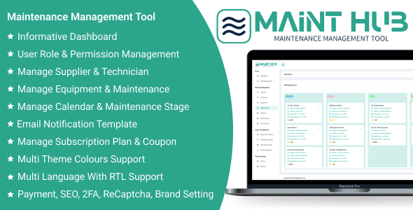MaintHub SaaS - Maintenance Management Tool