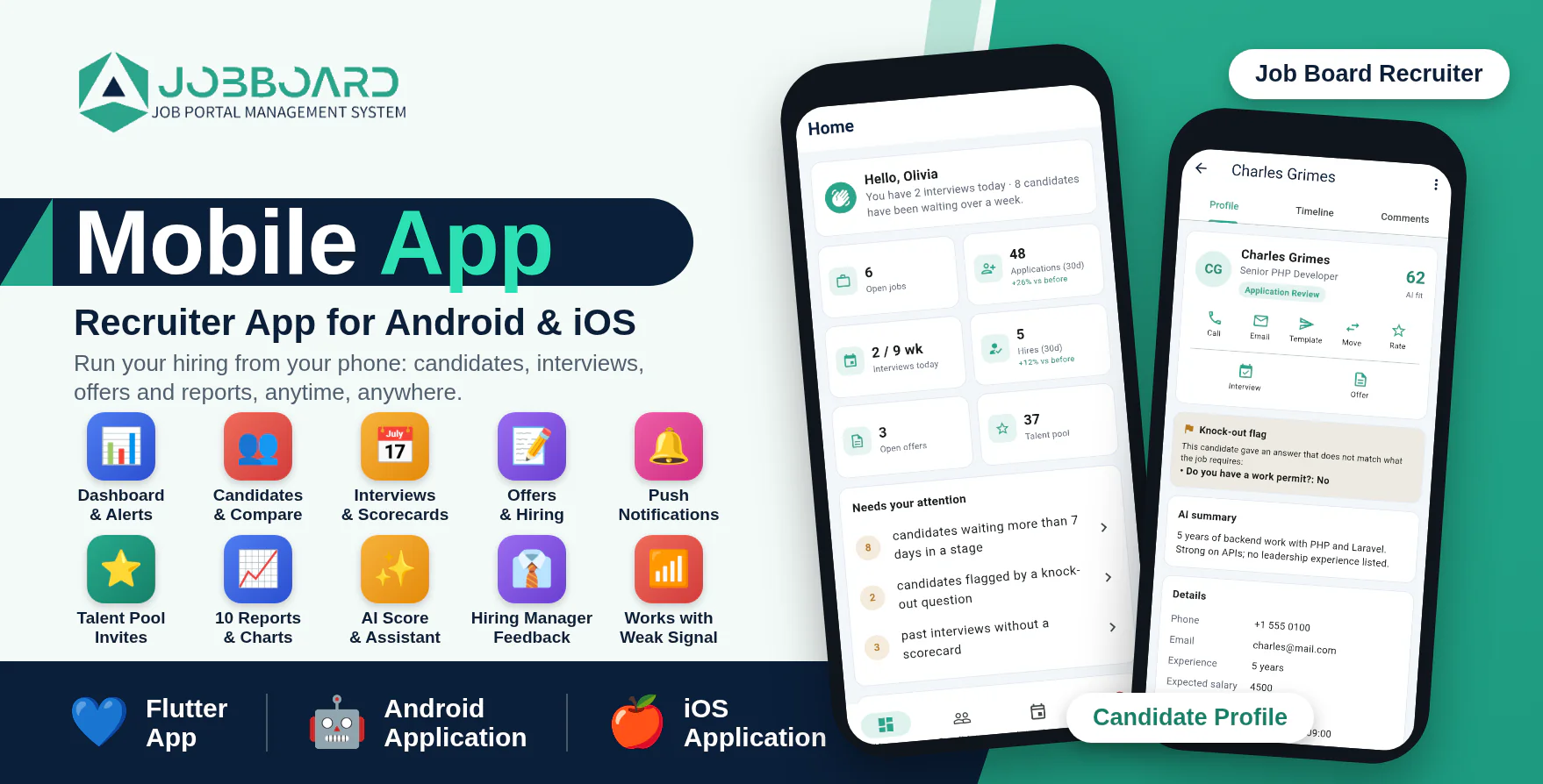 Job Board - Hiring Mobile App | Recruiter App for Android & iOS | Flutter App